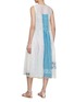 背面 - 点击放大 - INJIRI - Chequered Panel Cotton Silk Dress