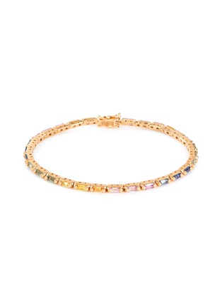 首图 - 点击放大 - SUZANNE KALAN - Linear 18K Rose Gold Pastel Sapphire Tennis Bracelet