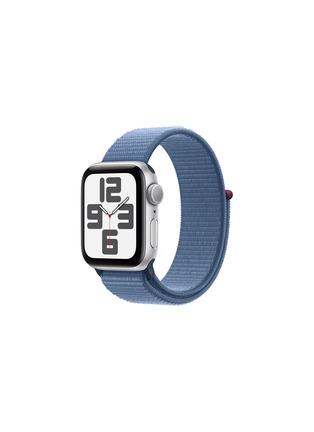 首图 –点击放大 - APPLE - Apple Watch SE GPS — Silver Aluminium Case 40mm/Winter Blue Sport Loop
