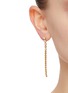 模特儿示范图 - 点击放大 - MISSOMA - Beaded Stone Extra Long Drop Stud Earrings