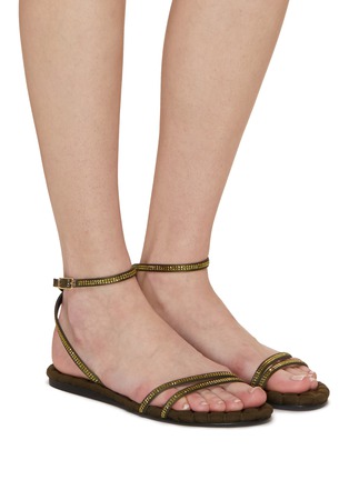 模特儿示范图 - 点击放大 - AERA - Faye Swarovski Crystal Sandals