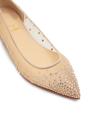 细节 - 点击放大 - CHRISTIAN LOUBOUTIN - FOLLIES STRASS 仿水晶平底鞋