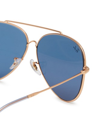 细节 - 点击放大 - RAY-BAN - Double Bridge Metal Oval Sunglasses