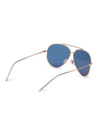 模特儿示范图 - 点击放大 - RAY-BAN - Double Bridge Metal Oval Sunglasses