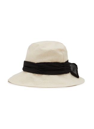 模特儿示范图 - 点击放大 - EUGENIA KIM - Jordana Linen Hat
