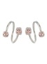 首图 - 点击放大 - JUSTINE CLENQUET - Maxine Palladium Plated Pink Crystal Earrings Crystal