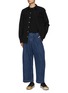 模特儿示范图 - 点击放大 - STUDIO NICHOLSON - 直筒收褶牛仔裤