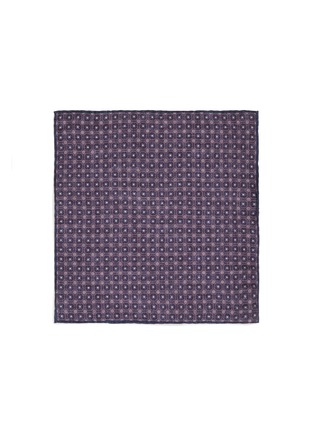 模特儿示范图 - 点击放大 - BRUNELLO CUCINELLI - Dotted Chequered Silk Pocket Square