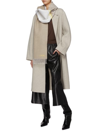 模特儿示范图 - 点击放大 - LOEWE - 单扣羊毛混羊绒外套