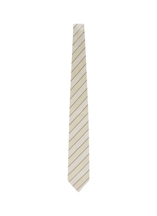 模特儿示范图 - 点击放大 - BRUNELLO CUCINELLI - 斜条纹领带