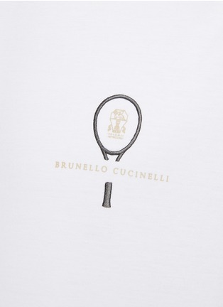  - BRUNELLO CUCINELLI - 条纹饰边 T 恤