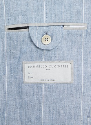  - BRUNELLO CUCINELLI - 条纹亚麻西服套装
