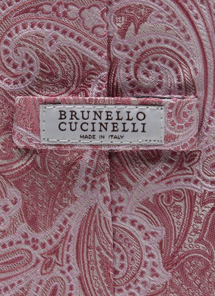 细节 - 点击放大 - BRUNELLO CUCINELLI - 佩斯利花纹真丝领带