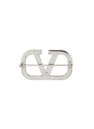 模特儿示范图 - 点击放大 - VALENTINO GARAVANI - Vlogo Signature Metal Brooch