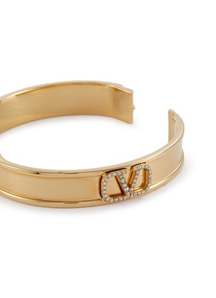 细节 - 点击放大 - VALENTINO GARAVANI - VLogo Swarovski Crystal Brass Bracelet