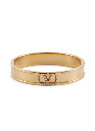 首图 - 点击放大 - VALENTINO GARAVANI - VLogo Swarovski Crystal Brass Bracelet