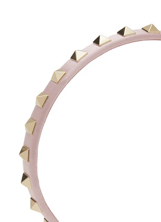 细节 - 点击放大 - VALENTINO GARAVANI - Rockstud Bow Satin Headband