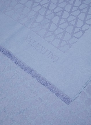 细节 - 点击放大 - VALENTINO GARAVANI - Iconograph Jacquard Silk Wool Blend Scarf