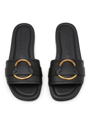 细节 - 点击放大 - MONCLER - BELL 真皮拖鞋