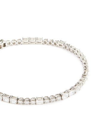 细节 - 点击放大 - LC COLLECTION JEWELLERY - 18K White Mixed Cut Diamond Tennis Bracelet
