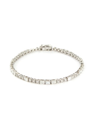首图 - 点击放大 - LC COLLECTION JEWELLERY - 18K White Mixed Cut Diamond Tennis Bracelet