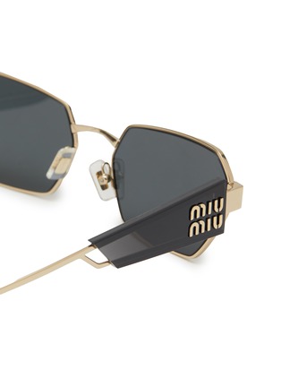 细节 - 点击放大 - MIU MIU - Metal Irregular Sunglasses