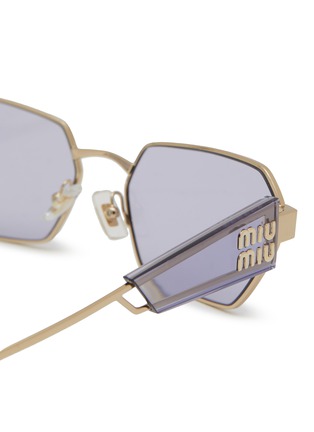 细节 - 点击放大 - MIU MIU - Metal Geometric Sunglasses