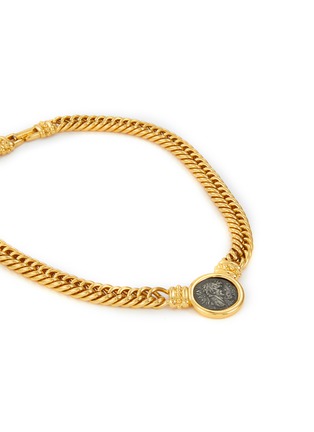 细节 - 点击放大 - LANE CRAWFORD VINTAGE ACCESSORIES - Vintage Carloee Gold Tone Roman Coin Necklace