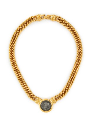首图 - 点击放大 - LANE CRAWFORD VINTAGE ACCESSORIES - Vintage Carloee Gold Tone Roman Coin Necklace