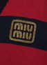  - MIU MIU - V 领条纹针织衫