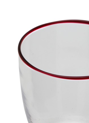 细节 –点击放大 - SUMMERILL & BISHOP - Bumba Glass Tumbler — Clear/Claret Red