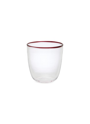 首图 –点击放大 - SUMMERILL & BISHOP - Bumba Glass Tumbler — Clear/Claret Red