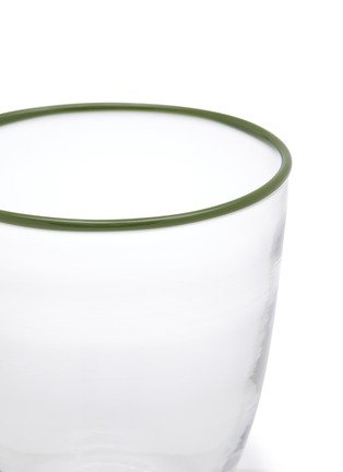 细节 –点击放大 - SUMMERILL & BISHOP - Bumba Glass Tumbler — Clear/Apple Green