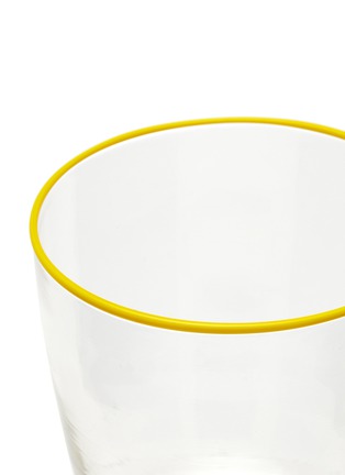 细节 –点击放大 - SUMMERILL & BISHOP - Bumba Glass Tumbler — Clear/Lemon Yellow