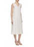 细节 - 点击放大 - PESERICO - Gather Shoulder Linen Cotton Dress