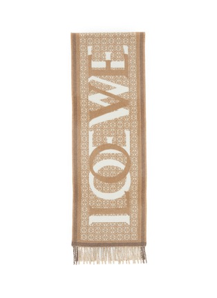 细节 - 点击放大 - LOEWE - Love Wool Cashmere Scarf