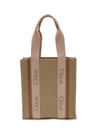 首图 - 点击放大 - CHLOÉ - Small Woody Linen Canvas Tote Bag