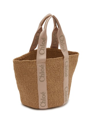 细节 - 点击放大 - CHLOÉ - Woody Basket Paper Tote Bag