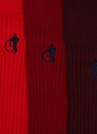 细节 - 点击放大 - LONDON SOCK COMPANY - Simply Red Socks Gift Box — Set of 3