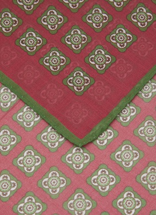 细节 - 点击放大 - STEFANOBIGI MILANO - 花纹图案纯棉方巾