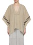 首图 - 点击放大 - NACKIYÉ - Fringe Detail Short Linen Poncho