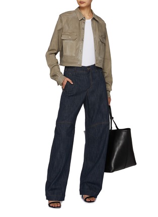 模特儿示范图 - 点击放大 - BRUNELLO CUCINELLI - 膝盖缝线牛仔裤