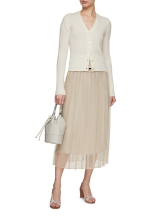 模特儿示范图 - 点击放大 - BRUNELLO CUCINELLI - 丝质雪纺半身裙