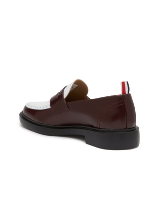 - THOM BROWNE - 拼色真皮乐福鞋