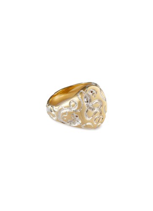 首图 - 点击放大 - CASTRO SMITH - Cobra 18K Yellow Gold Diamond Signet Ring — US 8