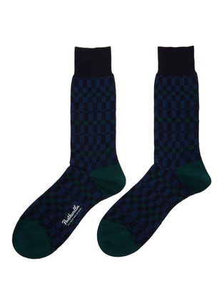 首图 - 点击放大 - PANTHERELLA - Wetton Abstract Check Long Ankle Socks
