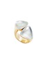 首图 - 点击放大 - VHERNIER - Freccia 18K Rose Gold White Mother of Pearl Rock Crystal Ring — Size 52