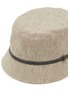 细节 - 点击放大 - BRUNELLO CUCINELLI - 镶珠饰混亚麻水桶帽
