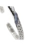  - JOHN HARDY - Classic Chain Blue Sapphire Twisted Hammered Sterling Silver Kick Cuff — Size M