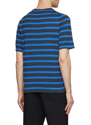 背面 - 点击放大 - JOHN SMEDLEY - Sea Island Cotton Stripes Allan T-shirt